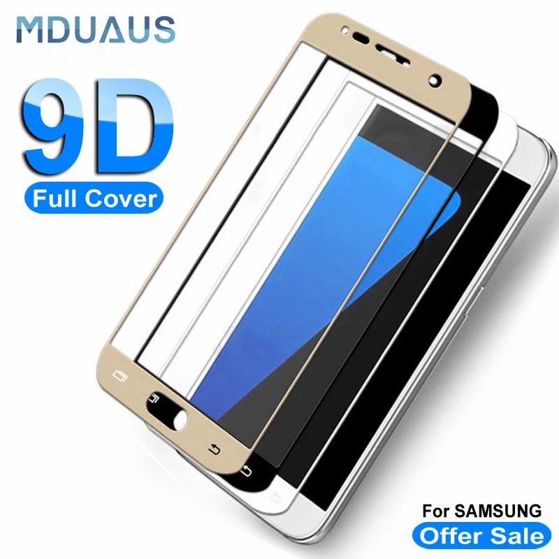 

9D Full Cover Tempered Glass on the For Samsung Galaxy S7 A7 A5 A3 2017 J3 J5 J7 2016 2017 Screen Protective Glass Film Case