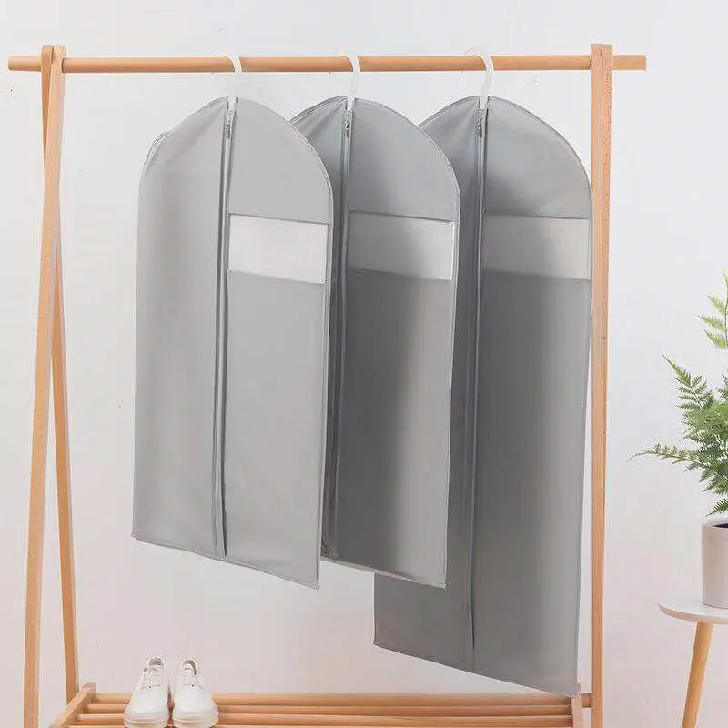 5Pcs/Set Clothes Dust Cover Suit Dress Jacket T-Shirt Coat Idle Storage Bag Dustproof Moisture-Proof Mildew Non-Woven Edging Bag