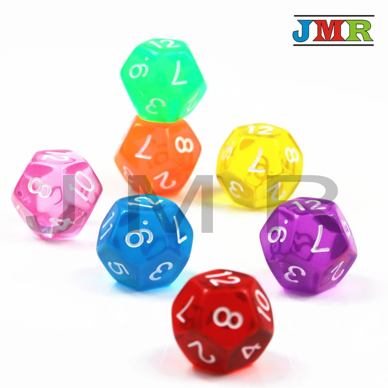 7 шт. игральные кубики радужного цвета цветов|dice 7|d12 dicegame dice |