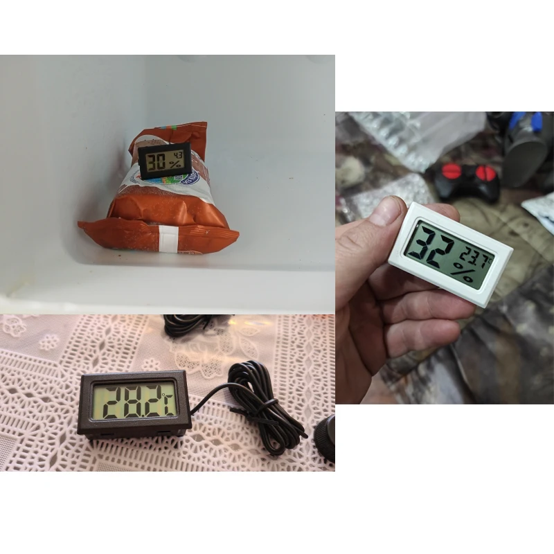Mini LCD Digital Thermometer Hygrometer Thermostat Indoor Convenient Temperature  Sensor Humidity Meter Gauge Instruments Probe