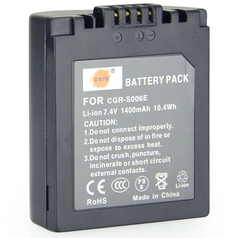2 шт. 1400 мАч 7,4 V DSTE CGR-S006E DMW-BMA7 Камера Батарея 1* ЖК-дисплей Зарядное устройство для цифрового фотоаппарата Panasonic DMC-FZ7 FZ30 FZ50 FZ28 FZ18 TZ8 FZ8 FZ38