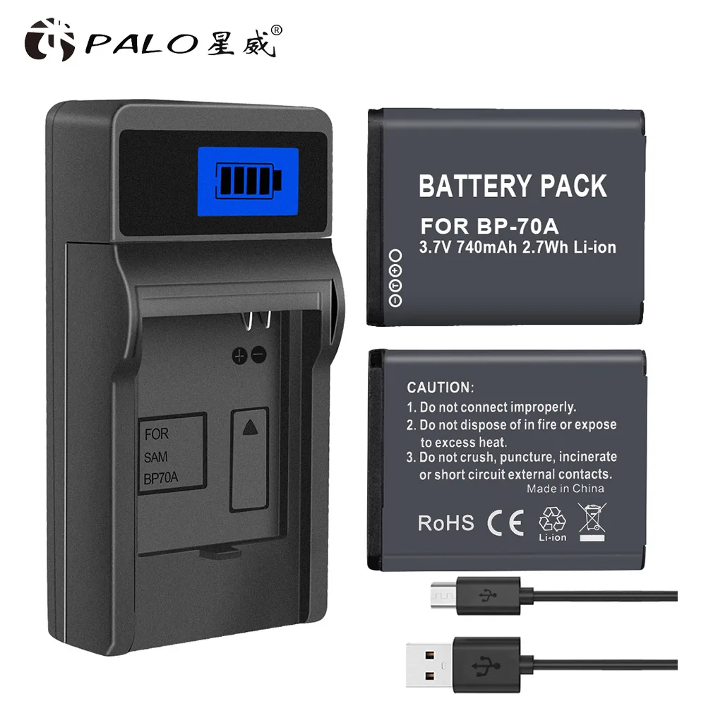 

PALO 1pcs digital camera battery BP-70A for SAMSUNG ES65 ES70 ES73 PL80 PL90 PL100 ST30 ST60 SL50 SL600 TL105 TL110 WP10 WB35F