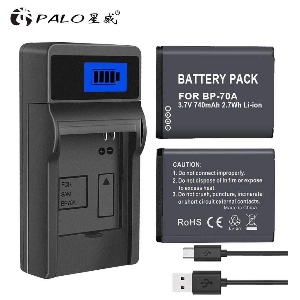 PALO BP 70A аккумуляторная батарея для SAMSUNG ES65 ES70 ES73 PL80 PL90 PL100 ST30 ST60 SL50 SL600 TL105 TL110 WP10
