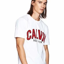 Кельвин Кляйн футболка изогнутая Университетская Bianco Uomo