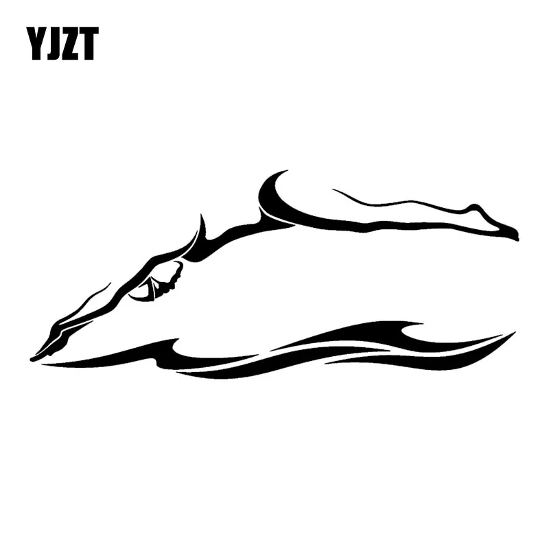 YJZT 17.7M*7.6CM Swimmer Swimming Pool Water Sport Decorate Pattern Car Door Sticker Vinyl Decal Accessories Black C31-0124 | Автомобили и