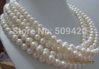 free shipping &gt&gt8-9mm AA+ WHITE AKOYA PEARL NECKLACE 100&quot | Украшения и аксессуары