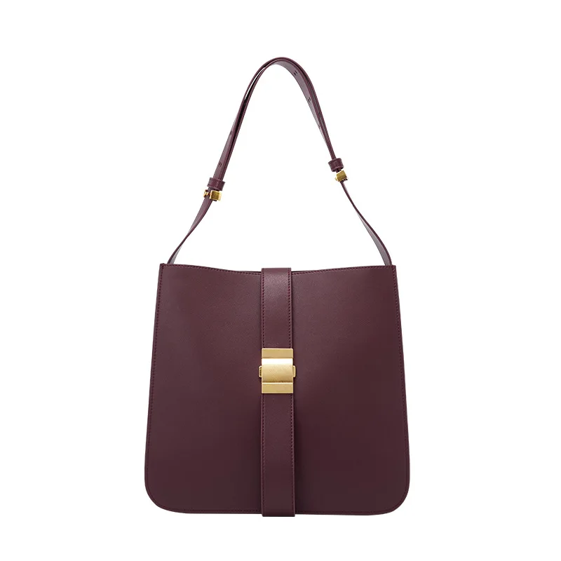 

Simple Graceful Genuine Leather Commuter Bag Women High Capacity Shoulder Bag Durable All-match Cowhide Bags Bolsa DF448