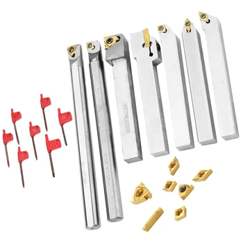 

Upgrade 21Pcs 12mm Turning Tool Holder Lathe Boring Bar+Carbide Insert+Wrench Set Alloy Steel Tool Sets