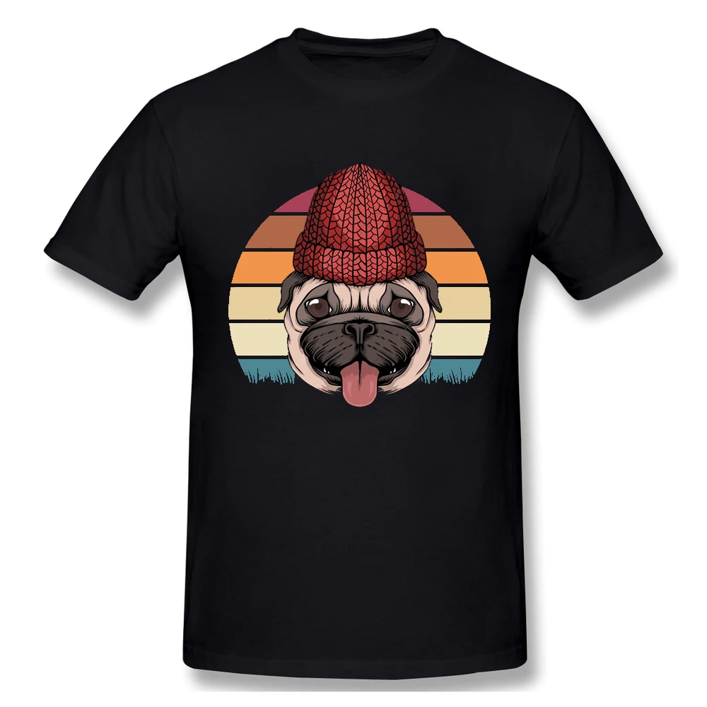 

100% черная хлопковая Футболка CLOOCL, модная брендовая красочная Повседневная футболка с принтом милого мопса, Забавные футболки, топы в стиле хип-хоп, Прямая поставка