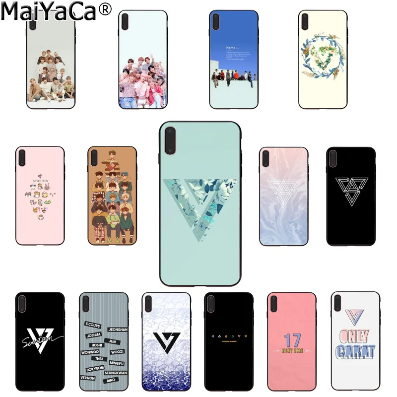 MaiYaCa мягкий чехол для сотового телефона из ТПУ с изображением Seventeen Kpop Idol Apple iPhone 8 7