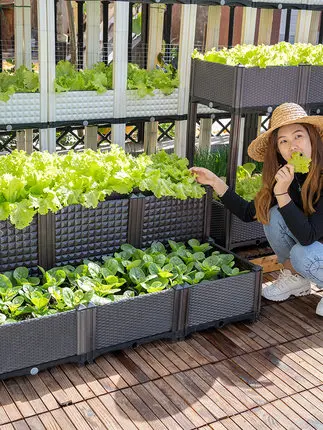 Jardinera Para Balcón De 60 Cm, 4 Unidades De Balcones, Jardinera