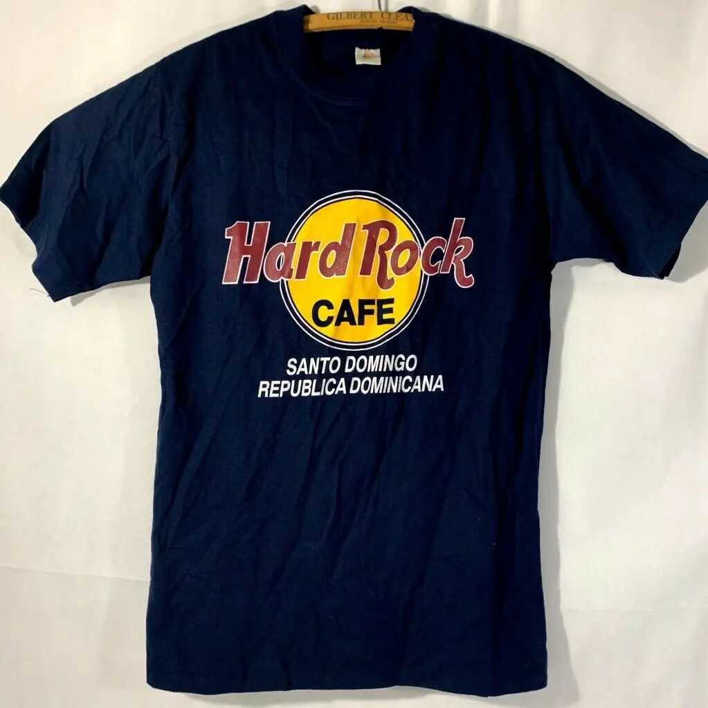 Hard Rock Cafe Santo Rosario Republica Dominicana Maglietta Da Uomo Blue Velero L