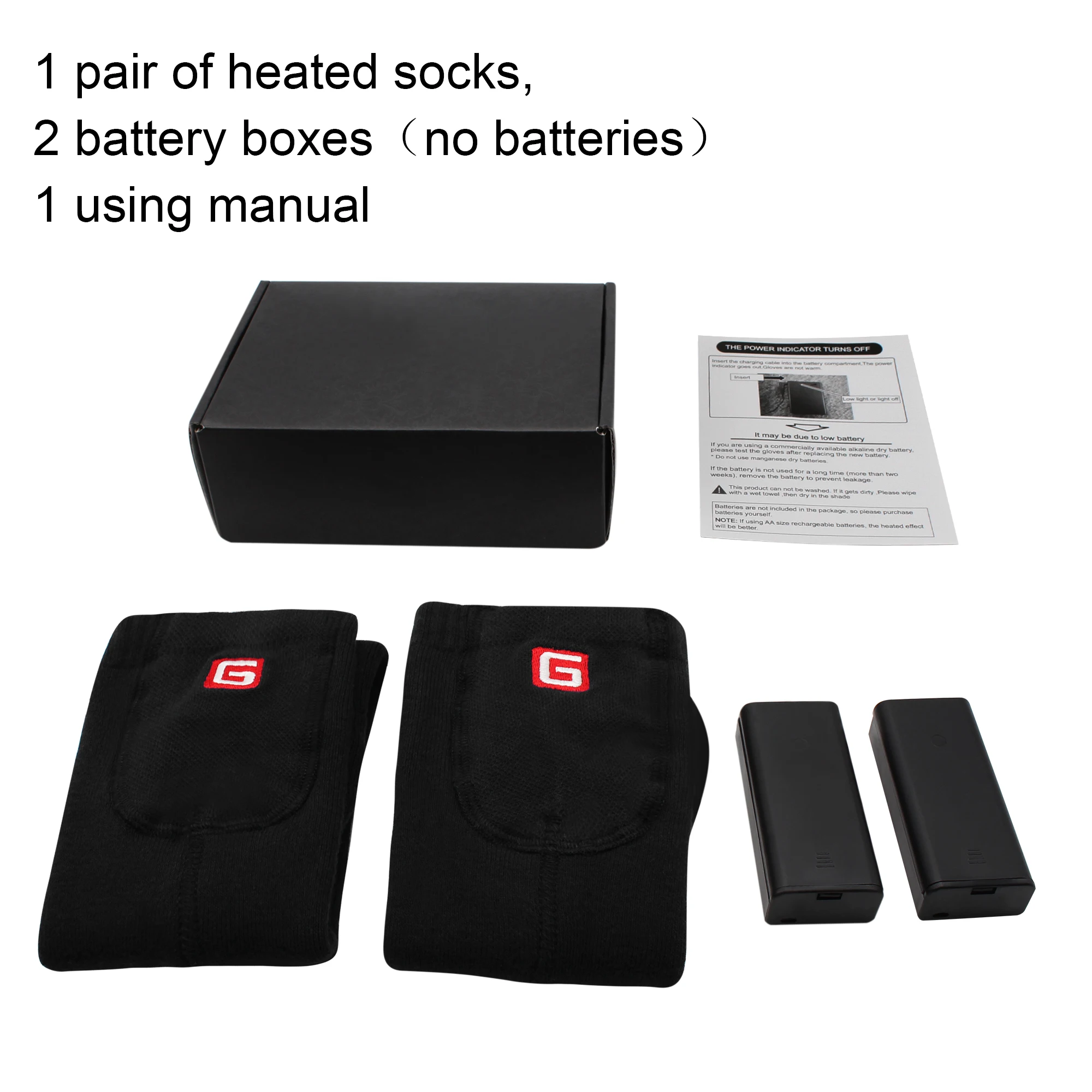 Winter Sports Socks New Year Gift Battery Heat Knee High Stockings Battery Heating Foot Warming Cotton Socks Gray Men Women