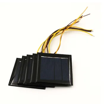 

5pcs X 2V 100mA with 15cm extend cable Solar Panel Polycrystalline Silicon DIY Battery Charger Module Mini Solar Cell wire toy