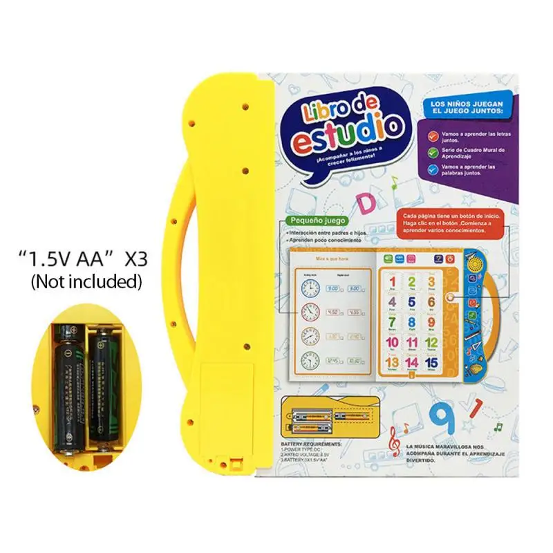 Spanish English Reading Machine Children Early Educational Learning Machine Toys Multifunctional Music E-book Kid Christmas Gift 6