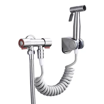 

Chamber Pot Partner Set 304 Stainless Steel Wire Drawing Supercharge Chamber Pot Sink Spray Gun Bidet Nozzle Rushed Chamber Pot