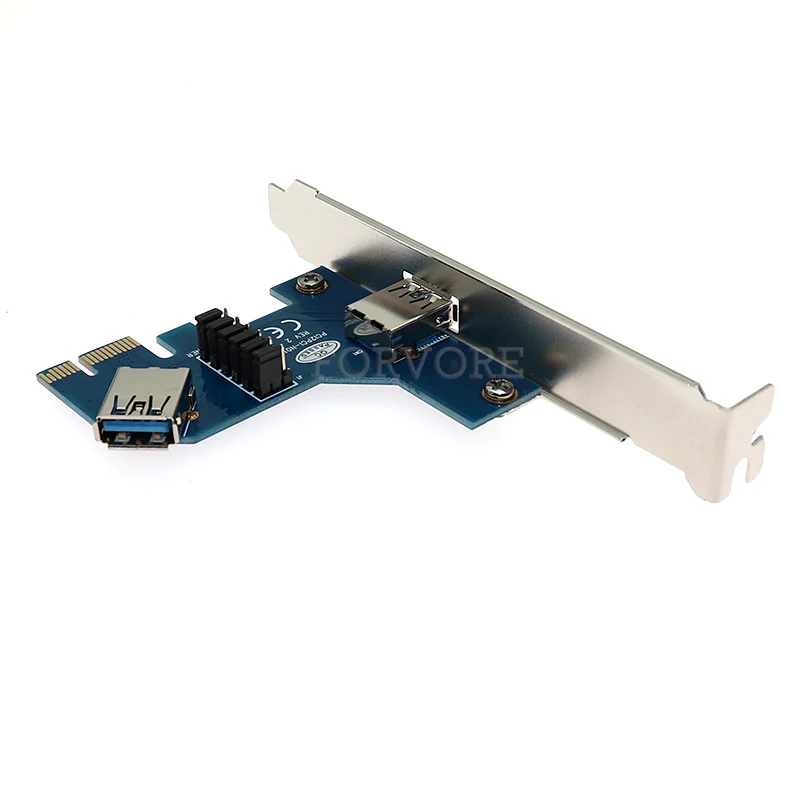 PCI express x1 PCIe до 2 адаптер маршрутизатор двойной слот Riser Card usb3.0 низкопрофильный