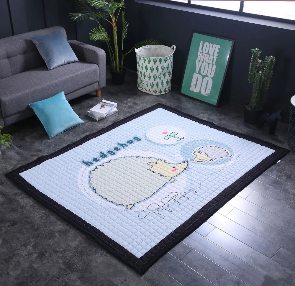 Cotton explosions Danish environmentally friendly carpet children's cotton mats Nordic cartoon children's room game rug