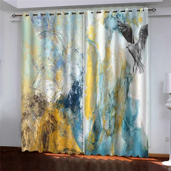 

Custom Colorful blackout curtains for kids room Living room занавески для спальни cortinas blackout European decoration