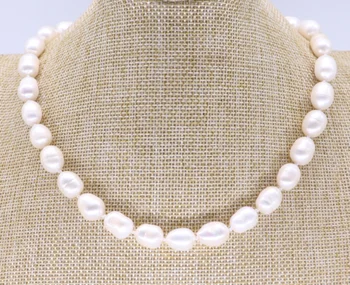

Beautiful 12-13mm south sea white drip pearl necklace 18"