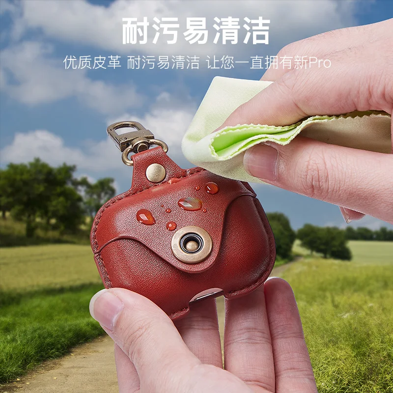 Luxury Fashion genuine cow leather Case For airpods Pro Headphone Case Accessories Earphone Bags Funda For Airpods Pro