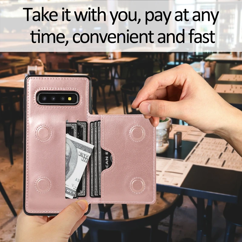 Роскошный чехол для телефона samsung Galaxy S10 S10 Plus, чехол с отделением для карт, поддержка samsung Galaxy S10E, чехол из искусственной кожи