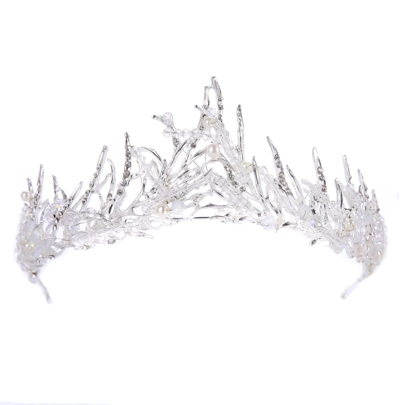 Vintage Hochzeit Krone Perle Strass Kristall Krone Kopfschmuck Braut Krone Haar Zubehör Königin Krone Hochzeit Kopfschmuck Geschenk – Detail 17