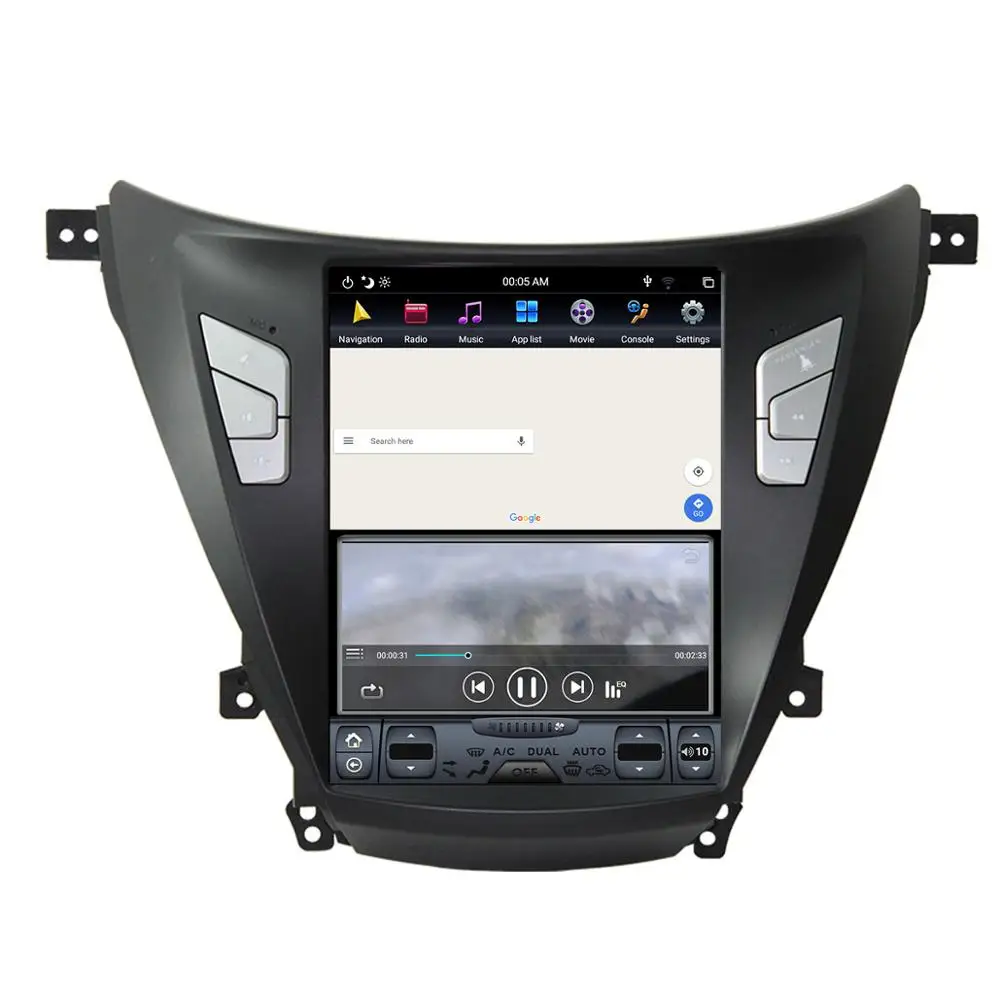 Android 9,0 Tesla вертикальный экран Автомобильный плеер gps навигация для hyundai Elantra 2012- аудио dvd-плеер 1920*1080