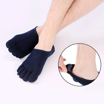 

Breathable Socks Men Cotton Socks Five Finger Socks Solid Color Toe Sock Mesh Socks FMF