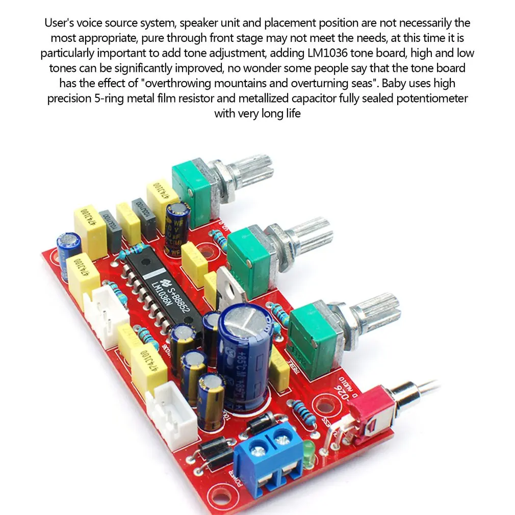 LM1036 OP-AMP HIFI усилитель предусилитель громкости тон эквалайзер плата управления DIY KIT и готовой продукции