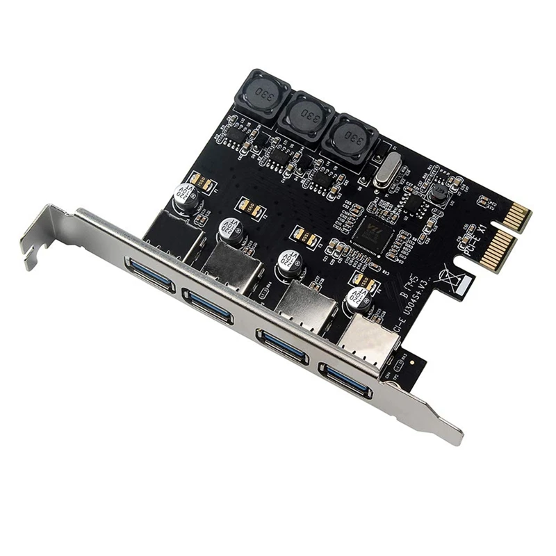 Четыре Порты Usb 3,0 Супер быстрая зарядка 5 Гбит/с карта расширения Pci-E адаптер PCI Express конвертер карты 6A Питание модуль для настольного P