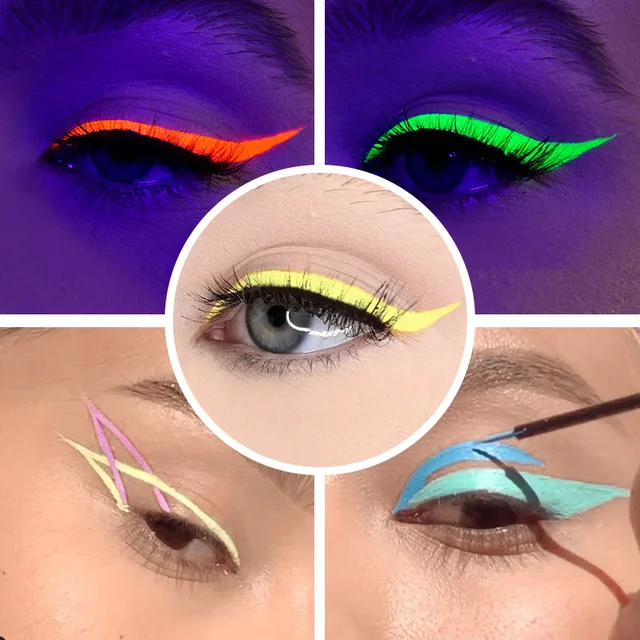 Bowitzki Water Activated Eyeliner Retro Hydra Liner Makeup Pastel UV Glow  Color Face and Body Paint 8 color set palette - AliExpress