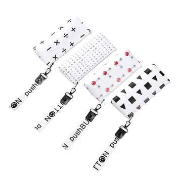 

30PCS / LOT Lady Fashion Creative Geometry Pattern Wallet Leather Purses Student Zipper PU Stationery Storage Bag