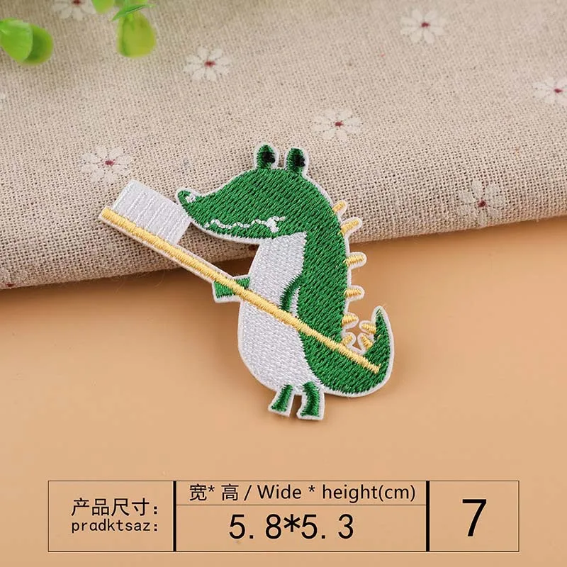 9 шт./лот декоративная заплатка наклейки мультфильм милые животные вышивка Жираф