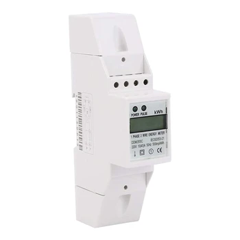 

DDM35SC 10(40) a 220V Energy Meter, Durable Single Phase 2P LCD Din Rail KWH Watt Hour Energy Meter for Home Industrial