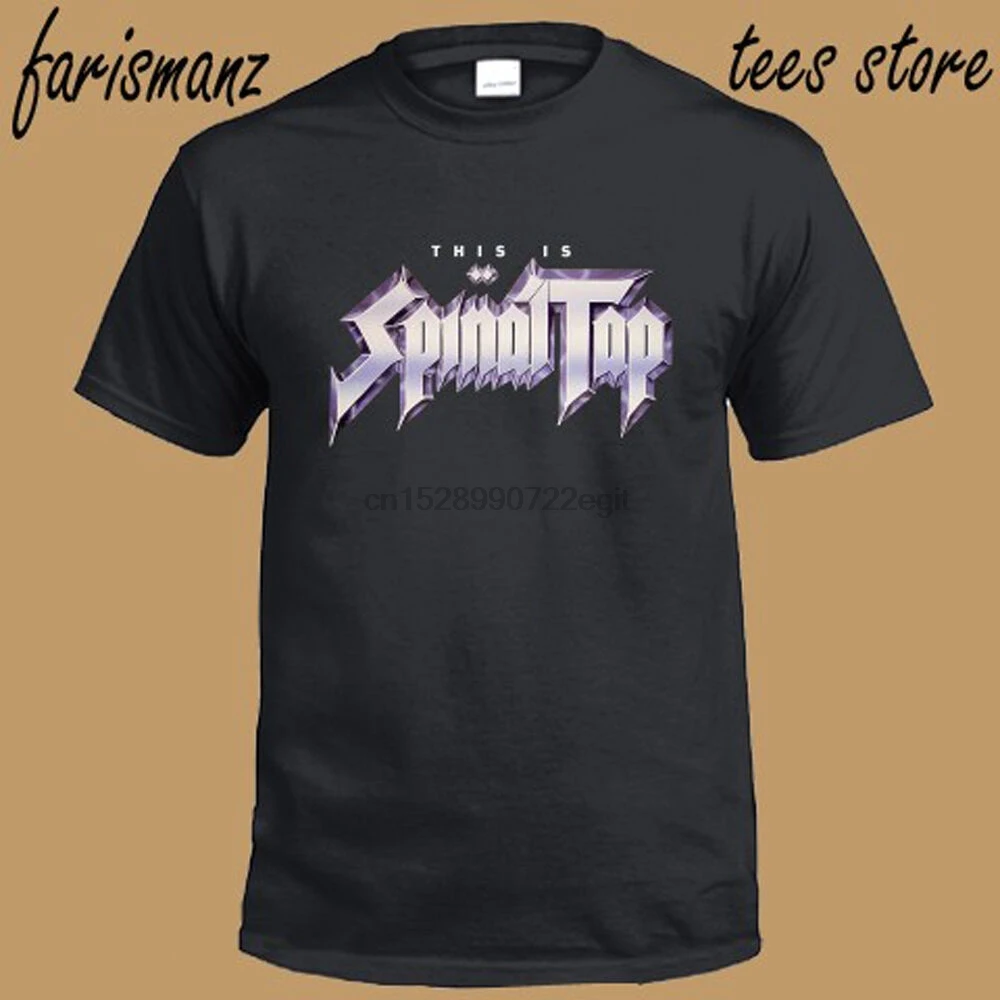 Новинка Мужская черная футболка с надписью Spinal Tap 80 Music Comedy Movie размеры от S до 3XL |