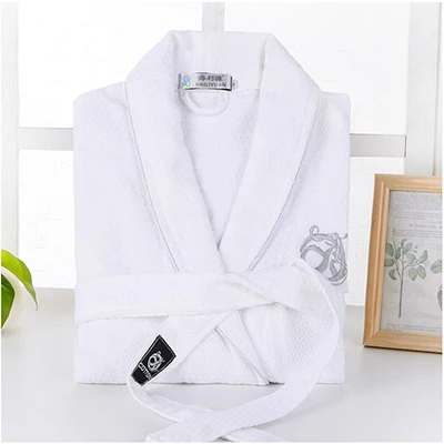 Распродажа, женское летнее кимоно из хлопка, вафельный банный халат для невесты, халат для подружки невесты, халаты для свадьбы, пеньюар, сексуальные халаты - Цвет: White