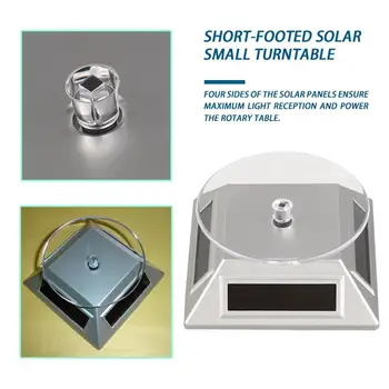 

Solar Powered 360 Rotating Jewelry Mobile Phone Ring Bracelet Watch Display Stand Environmental Friendly