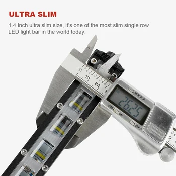 

Flood LED Work Light Single Row Offroad SUV 1500LM Waterproof 6000K White