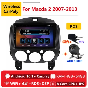 

2 din 8 core android 10 car radio auto stereo for Mazda 2 2007 2008 2009 2010 2011 2012 navigation GPS DVD Multimedia Player
