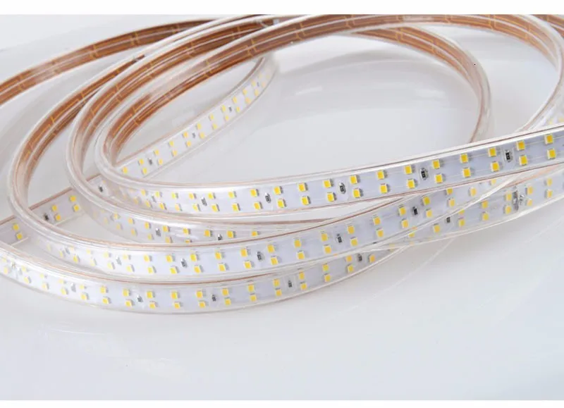 Fanlive 100 М AC 220 В AC110v SMD 2835 Светодиодные ленты свет внутреннего освещения двойная светодиодная лента 180 светодио дный s/M Водонепроницаемый IP67