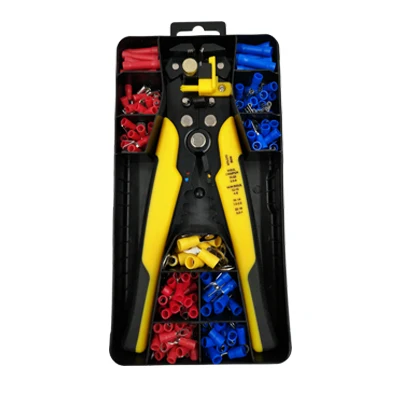 D1 Yellow Kit Инструмент для зачистки проводов и длина кабеля Регулируемый Многофункциональный зажим для зачистки 0,2-6 мм2 AWG24-10 ручные инструменты обжимные плоскогубцы - Цвет: D1 Yellow Kit