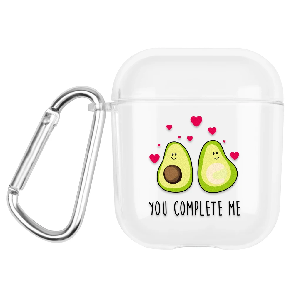 02 Bluetooth Wireless Earphone Case For Airpods 2 1 Case Cute Cartoon Pattern Clear Hard PC Case For Apple For AirPods Couple Cover - Цвет: 02