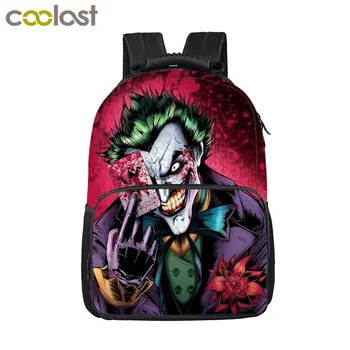 

Crazy Joker Laptop Backpack Women Men Luggage Travel Bags mochila escolar Gothic Skull Backpack for Boys Children School Bags
