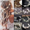 Bride Wedding Hair Accessories Gorgeous Flower Headbands Braided Hair Vine Pearl Headpiece Hair Ornament For Women Girls ► Photo 1/6