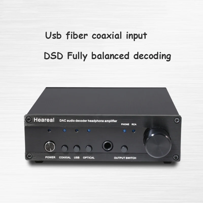 USB волоконный коаксиальный аудио декодер ES9018 Fever DAC декодирования amp DSD полный баланс декодирования переключатель 32bit 384K