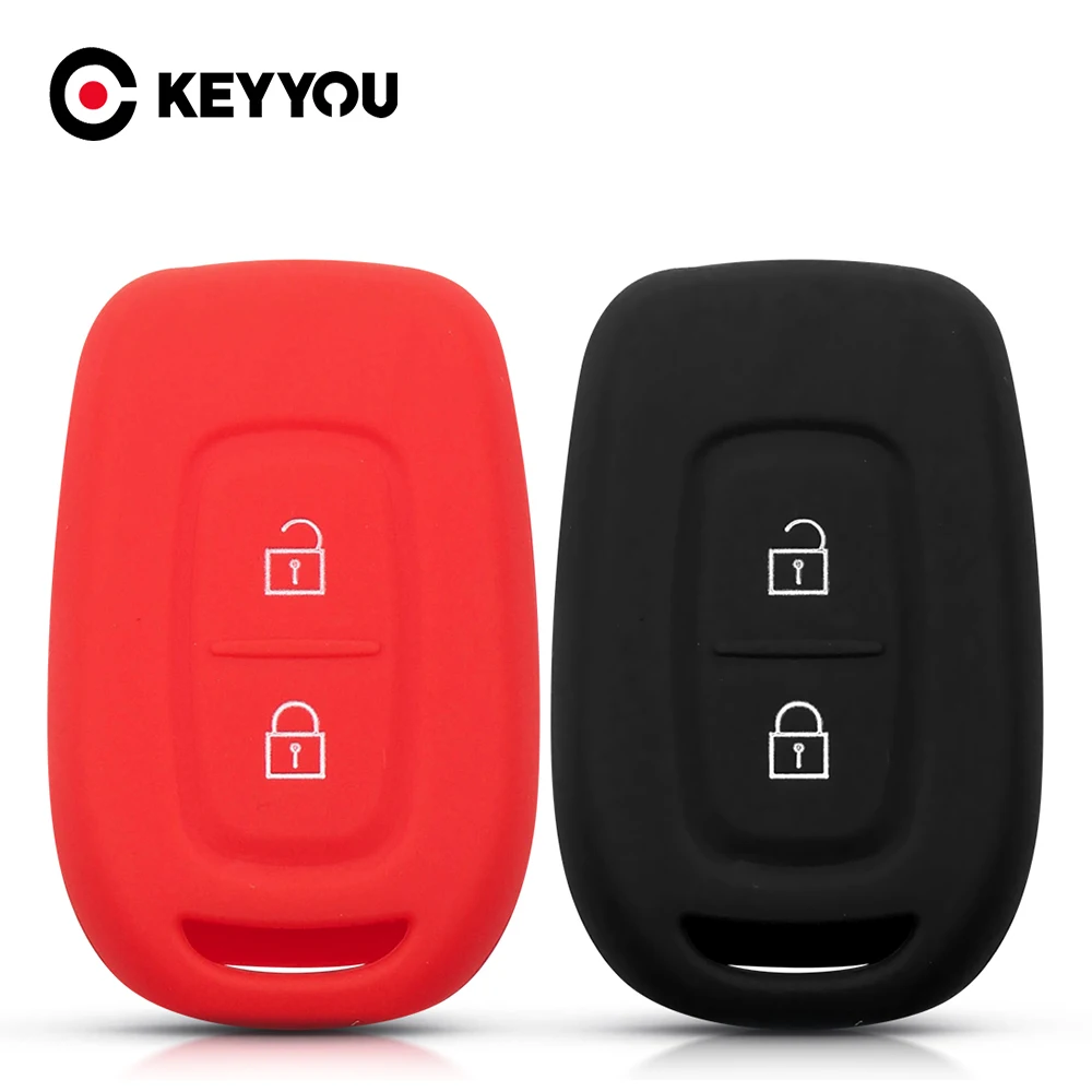 KEYYOU прямой ключ для Renault Megane Koleos Dacia Scenic Master Logan 2 кнопки кожи кремния дистанционный