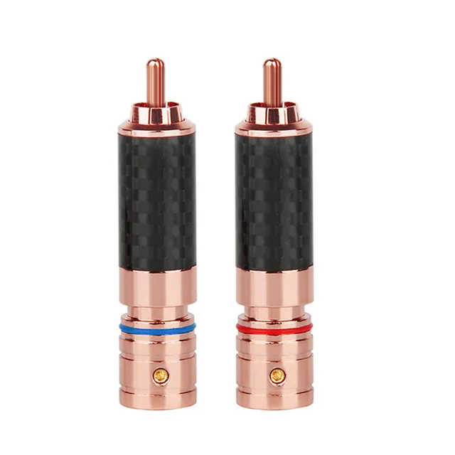 4 шт. RCA аудио разъем Audiophile Eutectic углеродное волокно чистая медь динамик разъем DIY припой разъем для сращивания проводов адаптер - Цвет: Color amaixing3