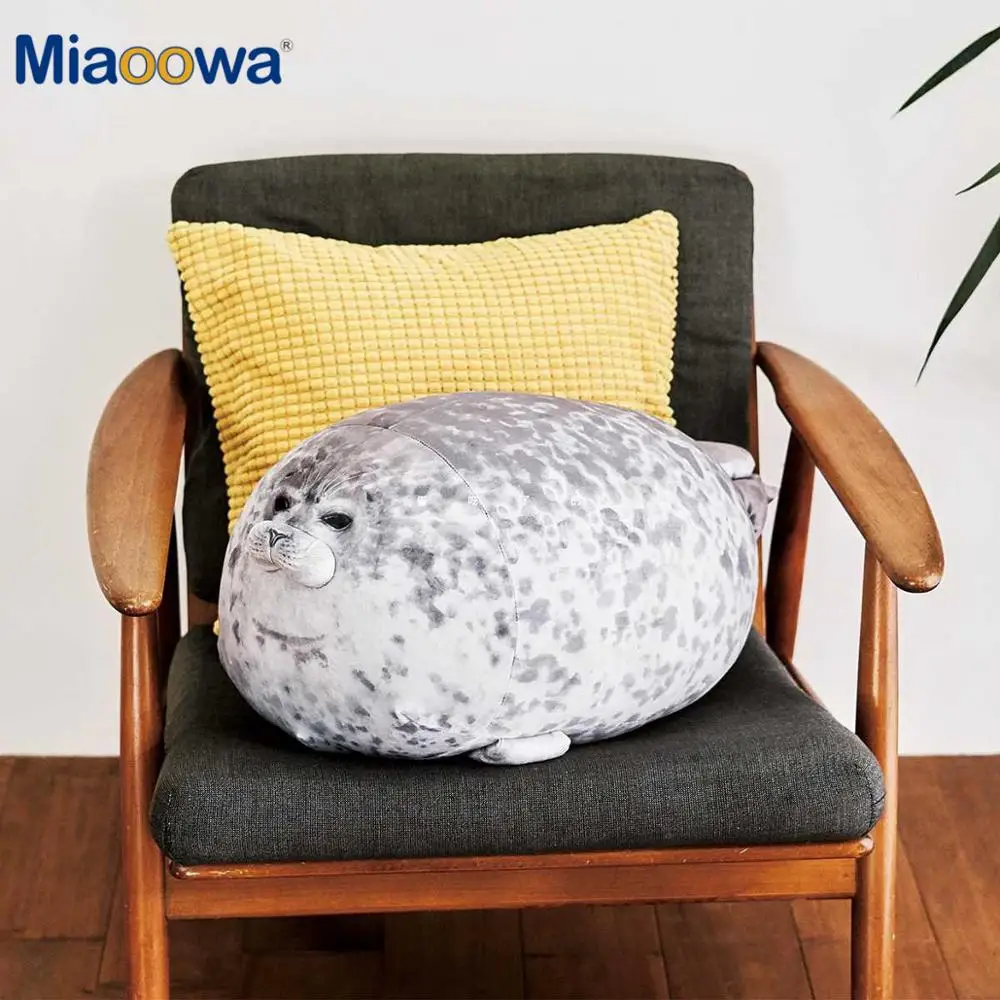 30-80cm Cute Real Life Sea Lion Plush Toys 3D Novelty Throw Pillows Soft Seal Plush Stuffed Housewarming Party Hold Pillows