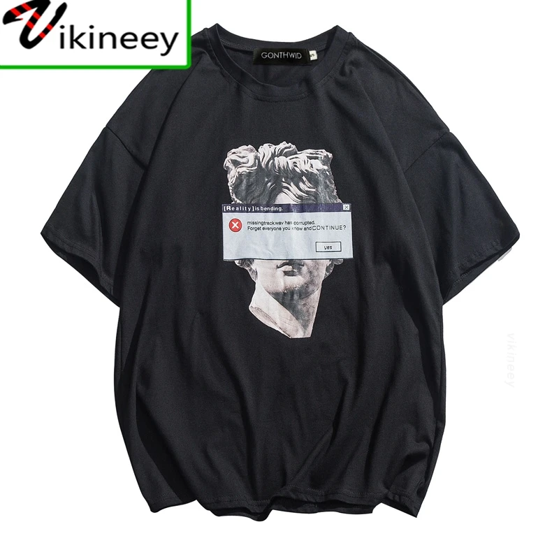 Забавные футболки с принтом Микеланджело статуя Давида стиль Харадзюку